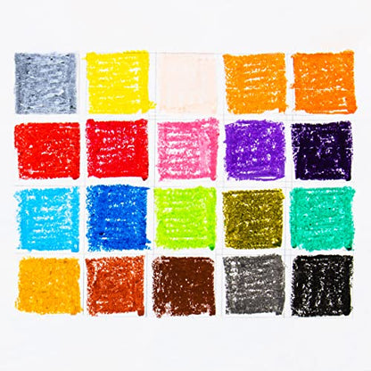 Oil Pastel Set, 20 Pieces, Designed for All Skill Levels, Soft Texture, Vibrant Colors - style: Oil Pastel
