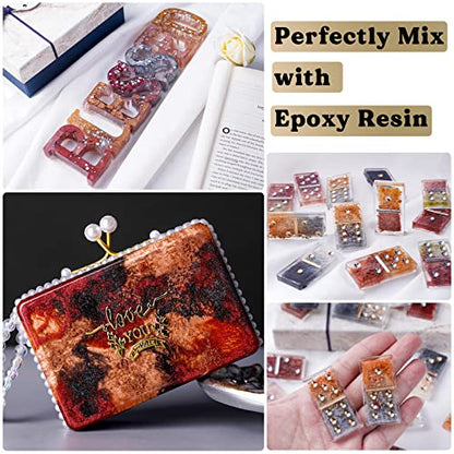 LET'S RESIN Metallic Alcohol Ink Set-24 Colors Metal Color Alcohol Based Resin Ink, High Concentrated & Shimmer Mixatives, Alcohol Paint for Epoxy Resin, Resin Petri, Tumblers, Coasters(Each 0.35oz)