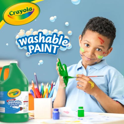 Crayola Washable Paint for Kids - Green (1 Gallon), Kids Arts and Crafts Supplies, Non Toxic, Bulk - color: Green