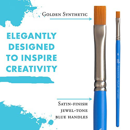 Princeton Artist Brush FS-6 Select Synthetic Brush Flat Shader Size 6 - color: Princeton Blue, size: Size 6