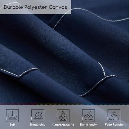 MEEDEN Painting Apron for Men Women: Adjustable Cross Back Waterproof Polyester Canvas Art Apron with 3 Pockets - Artist Apron for Acrylic Oil & Watercolor Painting, Gardening, Cooking - Navy - color: Navy