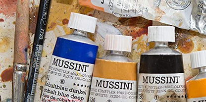 Schmincke - MUSSINI® finest resin oil colors, 10 x 35 ml set, 70 010 097, wooden box walnut-tinted, resin oil color based on recipes of old masters - size: 11.83 Fl Oz (Pack of 1)