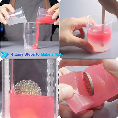 Super Elastic Mold Making Trial Kit Bundle with Silicone Mold Making Kit 20A One Gallon