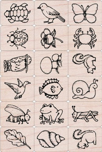Hero Arts LL373 Ink 'n' Stamp Wood Sets, Nature - color: Nature