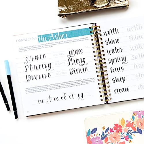 Modern Lettering: A Beginner & Intermediate Hand Lettering & Modern Calligraphy Workbook