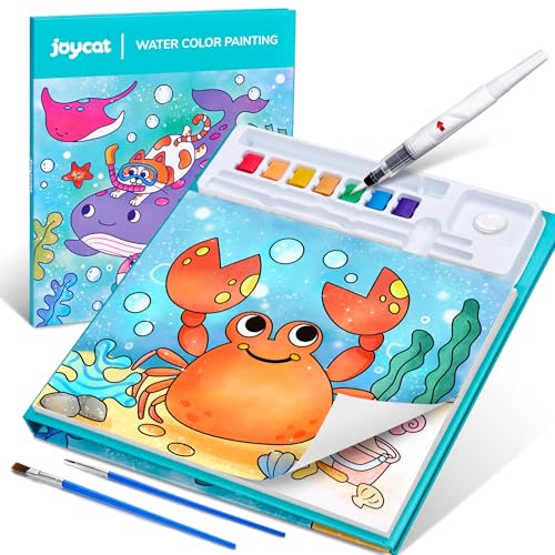 JoyCat Paint with Water Coloring Books for Toddlers, Watercolor Painting Sets for Kids Ages 3-5 4-8, Arts and Crafts Drawing Activities Toy Birthday Gifts for Boys Girls (Sea Animals) - style: Sea Animals