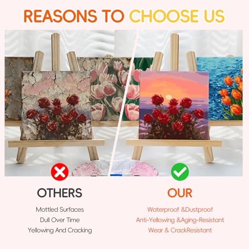 Gloss Varnish for Acrylic Painting, 180ml/6.1oz Acrylic Varnish Kit with 2 Brushes – Non-Yellowing, Non-Toxic, Anti-Crazing Clear Varnish for Canvas Artwork, Wood, Acrylic Paintings