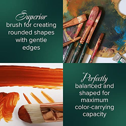 Silver Brush GP-1050 Grand Prix Long Handle Brush Set, 5 Per Pack - color: Paintbrush Set, size: 5/Pack