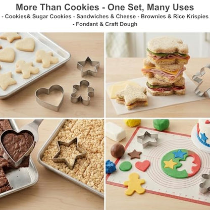 Large Plaque Cookie Cutter Set-10 Piece-4.0 Inch-Diswasher Safe-Frame Cookie Cutter Shape for Baking