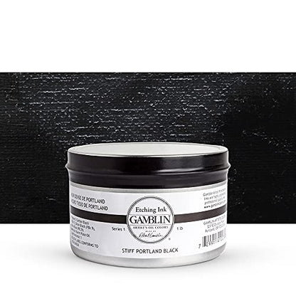Gamblin Etching Ink - Portland Stiff Black 1LB