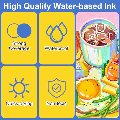 Amamao Acrylic Paint Markers, Soft Brush Tip Pens and Markers, Acrylic Paint Pens for Wood, Stone, Canvas, Glass, Fabric, Egg, Rock Painting and DIY Crafts Art Supplies (48) - style: 48 BOX