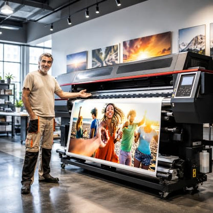 Premium Polyster Canvas Roll, Canvas Paper for Printing, Quick Dry, Wide Format Inkjet Printer Compatible, Paper Roll, Perfect for Fine Art, Photography, Giclée Printing, Archival Quality Prints - size: 60"x100' 300GSM Polyester Solvent ECO-Glossy