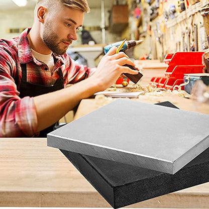 CHENTEC Steel and Rubber Block 2 Pcs Work Bench Blocks Stamping Block 6" x 6" (15CM x 15CM) - color: Steel and Rubber Block, size: 6" x 6"(15cmx15cm)