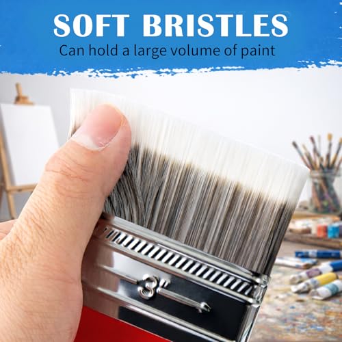 Falling in Art Flat Paddle Paint Brush, Scale Brush for Oil and Acrylic Paints,4 Inch - color: Flat, size: 4''