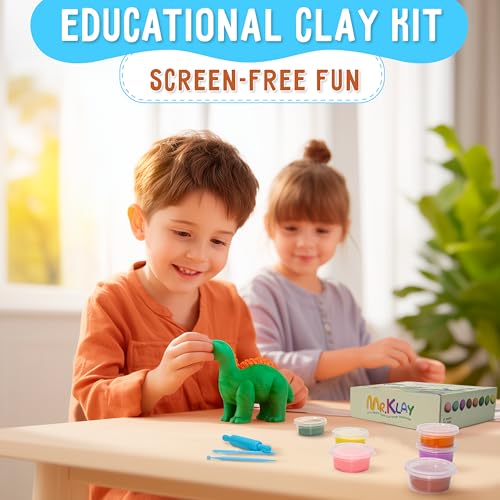 Air Dry Modeling Clay for Kids - Dinosaurs DIY Art and Crafts Modeling Kit with Tools - Interactive Magic Molding Clay - Creative Learning Educational Toys for Kids
