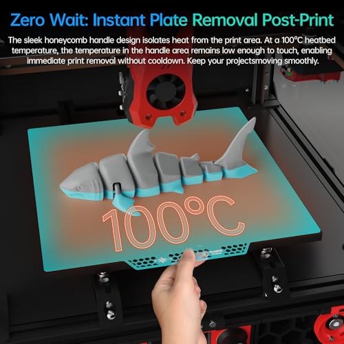 BIGTREETECH BIQU Cryogrip Pro Glacier for Voron 350 3D Printer 356x356MM Double Sided FineTextured Build Plate High Adhesion Heated Bed Cover Upgrade Removable Easy Clean Spring Steel Sheet - style: Glacier(Voron 350)