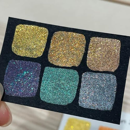 IUILE Handmade Watercolor Paints - Halloween 2021 Half Pan Set (6 colors) - color: Halloween 2021