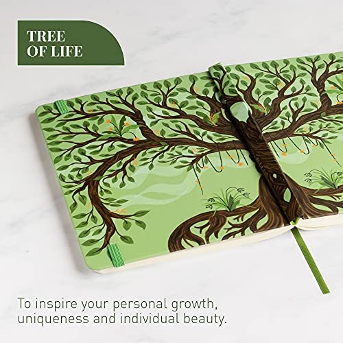 Rileys Tree of Life, 8" x 6", Blank Journal 240 Pages, Ivory Paper, Blank Notebook for Men and Women, Unlined Journal, Drawing Notebook, Great Gift for Creatives (Unlined Notebook) - color: Green