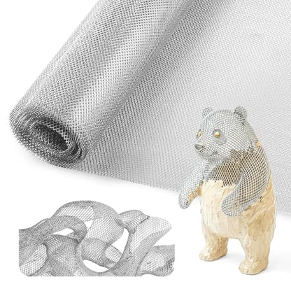 UNIFAMILY Sculpting Wire Mesh,6.5FT x 16IN Aluminum Wire Mesh for Arts and Craft, Aluminum Armature Wires for Sculpting, Armature Mesh for Clay, Sculpting Craft Mesh for DIY Projects (6.5FT-1 roll) - size: 6.5FT-1 roll
