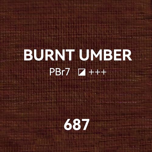 PHOENIX Burnt Umber Oil Paint - 40ml / 1.35 Fl oz. Single Tube - Artist Quality Oil Based Paint for Professionals - color: Burnt Umber