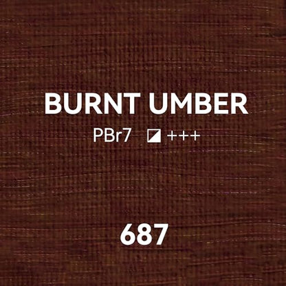 PHOENIX Burnt Umber Oil Paint - 40ml / 1.35 Fl oz. Single Tube - Artist Quality Oil Based Paint for Professionals - color: Burnt Umber