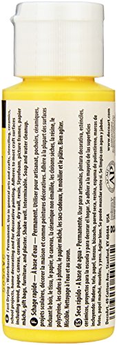 DecoArt DCA49-3 Crafter's Acrylic Paint, 2-Ounce, Bright Yellow - color: Bright Yellow, size: 2 Fl Oz (Pack of 1)