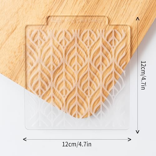 KALAIEN 3 Pack Cookie Embosser Set, Fondant Impression Mats Acrylic Embosser for Fondant Stamps, Texture Sheets for Polymer Clay, Chocolate, Cupcake Topper, Fondant Molds-Style 4 - color: Style 4