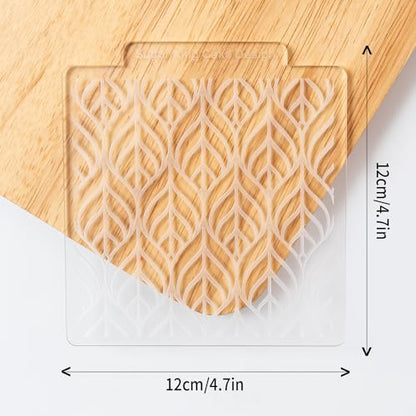 KALAIEN 3 Pack Cookie Embosser Set, Fondant Impression Mats Acrylic Embosser for Fondant Stamps, Texture Sheets for Polymer Clay, Chocolate, Cupcake Topper, Fondant Molds-Style 4 - color: Style 4