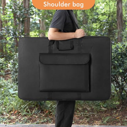Premium Art Portfolio Case - 32" x 42" - Soft Sided - Steel Frame - Waterproof & Tear Resistant - Artwork, Photography, Sketch, LCD, Monitor, Solar Panel - Shoulder Straps & Handles - size: 32x42
