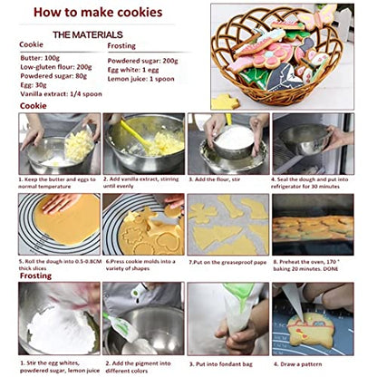 Geometric Classic Shapes Cookie Cutter Set of 12 - Heart, Flower, Star, Circle, Square, Triangle, Rectangle, Oval, Teardrop, Diamond, Star of David Shaped Cookie Cutters Biscuit Mold - Stainless Steel