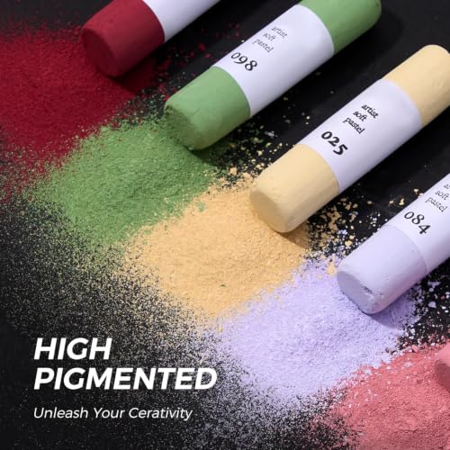 LIGHTWISH 36-Color Soft Pastels Set for Artists, Beginners & Adults - Non-Toxic, Vibrant Drawing Pastel Sticks for Art Sketching & Shading-Skin Tone