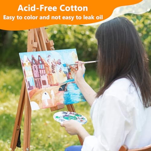 Canvas for Painting 12 x 16 inches, 5 Packs Blank Canvas Board Cotton Acid-Free Canvas Panels for Acrylic Paint, Oil Paint & Wet Water Art Media, Hobby Painters and Beginners - size: 5 Packs 30x40cm