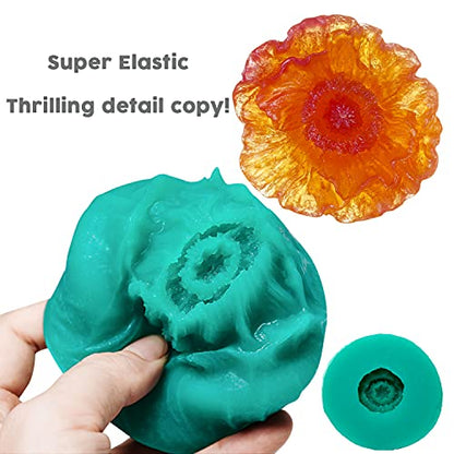 BBDINO Super Elastic Liquid Silicone Mold Making 8A Jade Green 4.4 Lbs Kit | 1A:1B Mix Self Degassing 3h Fast Cure Platinum Liquid Silicone Mold Making of Casting with Resins |Plaster |Candle |Soap etc. - color: 70.6 Oz Jade Green