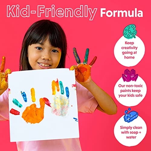 Crafts 4 All Acrylic Paint Set - Art Paints for Canvas, Model Painting, Wood, Ceramics and Fabric - Craft Supplies with 3 Artist Brushes for Adults & Kids﻿, 12 Pack, 12mL - size: 0.4 Fl Oz (Pack of 12)