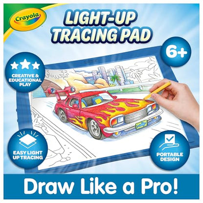 Crayola Light Up Tracing Pad - Blue, Drawing & Tracing Projector for Kids, Sketching Light Box Table, Toys for Kids, Gift for Girls & Boys, Ages 6+ - style: Blue