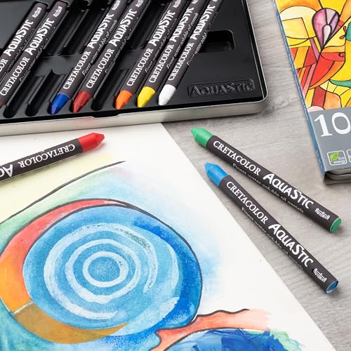 CRETACOLOR AquaStic Oil Pastel Set, 10-Color, Multi