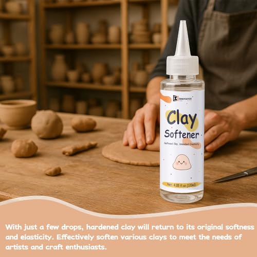 120ml Polymer Clay Softener, Restores Dry & Cracked Clay, Enhances Flexibility and Adhesion, for Professional Clay Artists and Hobbyists