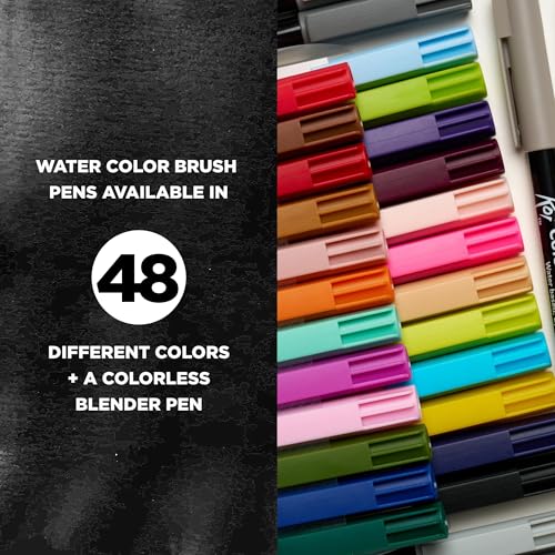 SAKURA XBR-6SA 6-Piece Koi Coloring Brush Pen Set, Gray - color: Gray, size: 1 Count (Pack of 6)