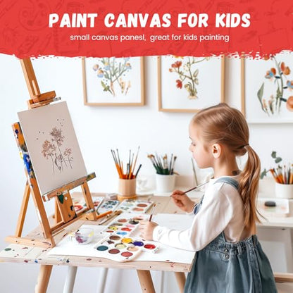 Simetufy 5x7 Inch 96 Pack Small Painting Canvas Boards Mini Blank Canvas Panels, Primed Acid Free for Oil Paint,Watercolor,Acrylic Paint - size: 5"x7" - 96 pack
