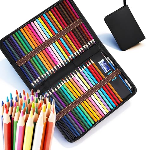 Premium Watercolor Pencils Set - Vibrant, Water-Soluble Colored Pencils for Adults & Professionals Drawing Coloring Sketching, Blendable Wet or Dry (48 pcs)