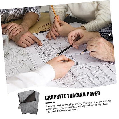 Lurrose Graphite Transfer Tracing Paper A4 100 Sheets of Carbon Copy Paper for Art and Crafts for Sketching and DIY Projects