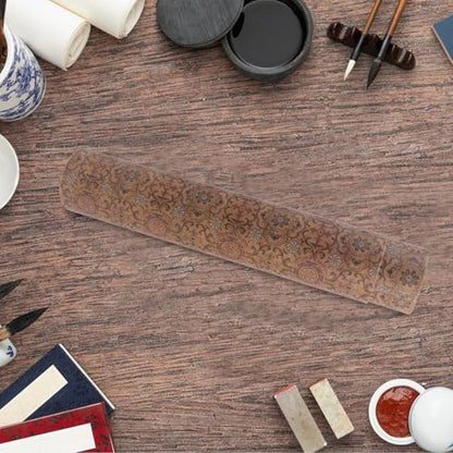 PRETYZOOM Telescoping Calligraphy Roll Storage Tube with Rustic Design, 35cm Extended Length, 6cm Diameter, Art Poster Carrier for Scrolls and Paintings, Reusable Painting Storage Box