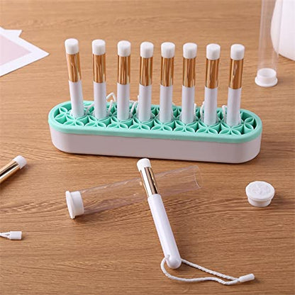 Silicone Brush Holder Organizer for Painting Brush Holder,Craft or Sewing Tools Brush Drying Rack Multipurpose Diamond Painting Pen Holder Sewing Craft Tool Holder Storage Box for Stash and Store
