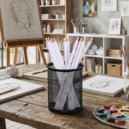 Precision Eraser Pens 10 Pack Fine Detail Eraser Pen with Sharpener | Pen Style Art Eraser, Professional Erasing Detail Add Highlight, for Beginner Artists Sketching Drawing Detailing Drafting