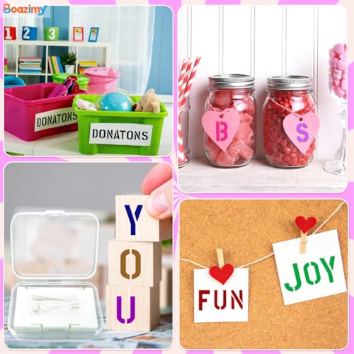 1.5 Inch 42 Pcs Reusable Letter Number Symbol Stencils, Plastic Painting Templates for Wood Wall Fabric Rock Chalkboard Signage School Door Porch DIY Art Craft Decoration Projects - size: 1.5 inch（White）