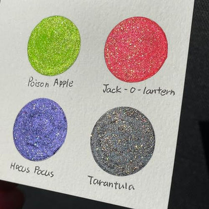 IUILE Handmade Watercolor Paints - Halloween 2023 Half Pan Set (4 colors) - color: Halloween 2023