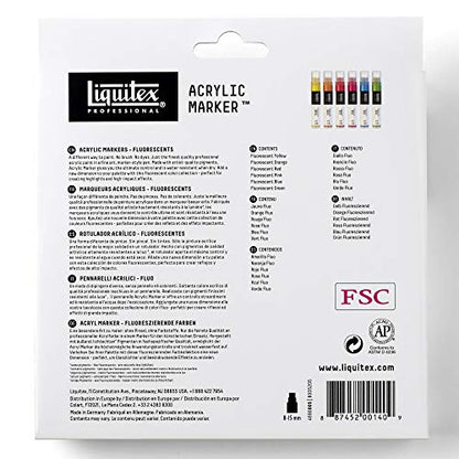 Liquitex Professional Paint Marker Set, 6 Piece, Fluorescents - style: Fluorescents Wide 6 Set