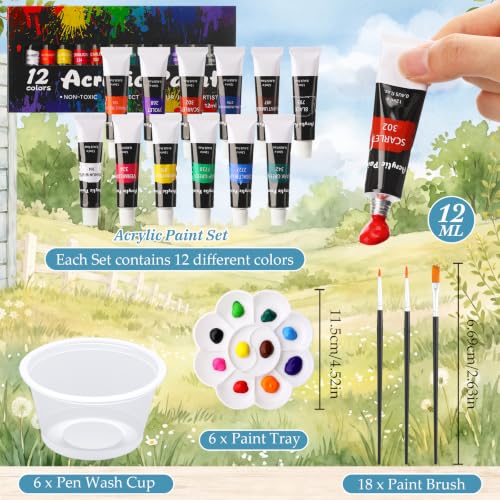 Cholemy 6 Set Paint and Sip Kit for Adults 8"x 10" Pre Drawn Canvas Painting with Wooden Easel Acrylic Paint Wash Cup Brushes Palette Apron for Painting DIY Adult's Date Party Supplies(Cool Animals) - style: Cool Animals