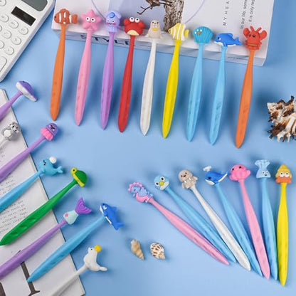 48 Pcs Cute Under the Sea Bobblehead Eraser for Pencils Kawaii Erasers Cute Supplies Fun Dolphins, Sea Lions, Whales, Seals Erasers Supplies Birthday Classroom Gifts - style: Ocean