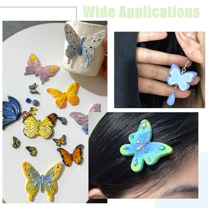 ORIGACH 14 Pcs Butterfly Clay Cutters, Spring Butterfly Fairy Polymer Clay Cutters Set for Earring Making Jewelry Making - style: Butterfly